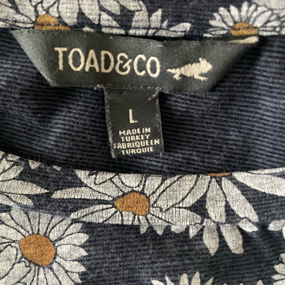 Toad&Co Navy Floral Above the Knee‎ Dress - Picture 4 of 4